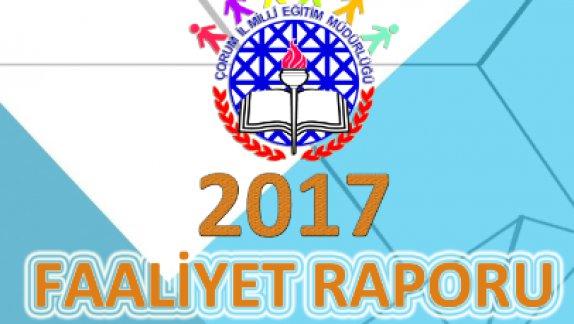 2017 Yılı Faaliyet Raporu Yayınlanmıştır
