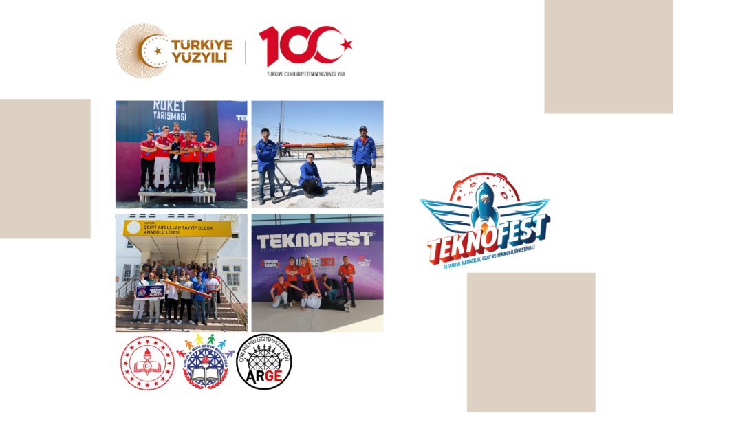 Çorum Şehit Abdullah Tayyip Olçok Anadolu Lisesi Spekturm Roket Takımı Teknofest 2023 Roket yarışmasında En İyi Takım Mansiyon ödülü almaya hak kazanmıştır.